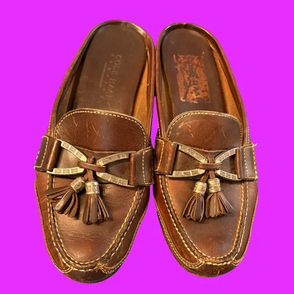 *Cole Haan Sz 8M Leather Loafers Brown EUC Cole Haan Grand OS Aiden Men main image 4